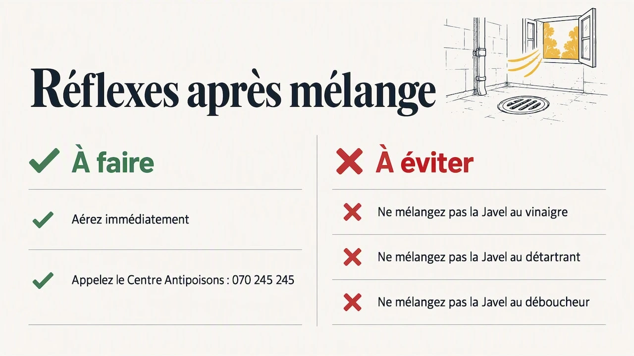 Mélanges dangereux et réflexes en cas d’exposition