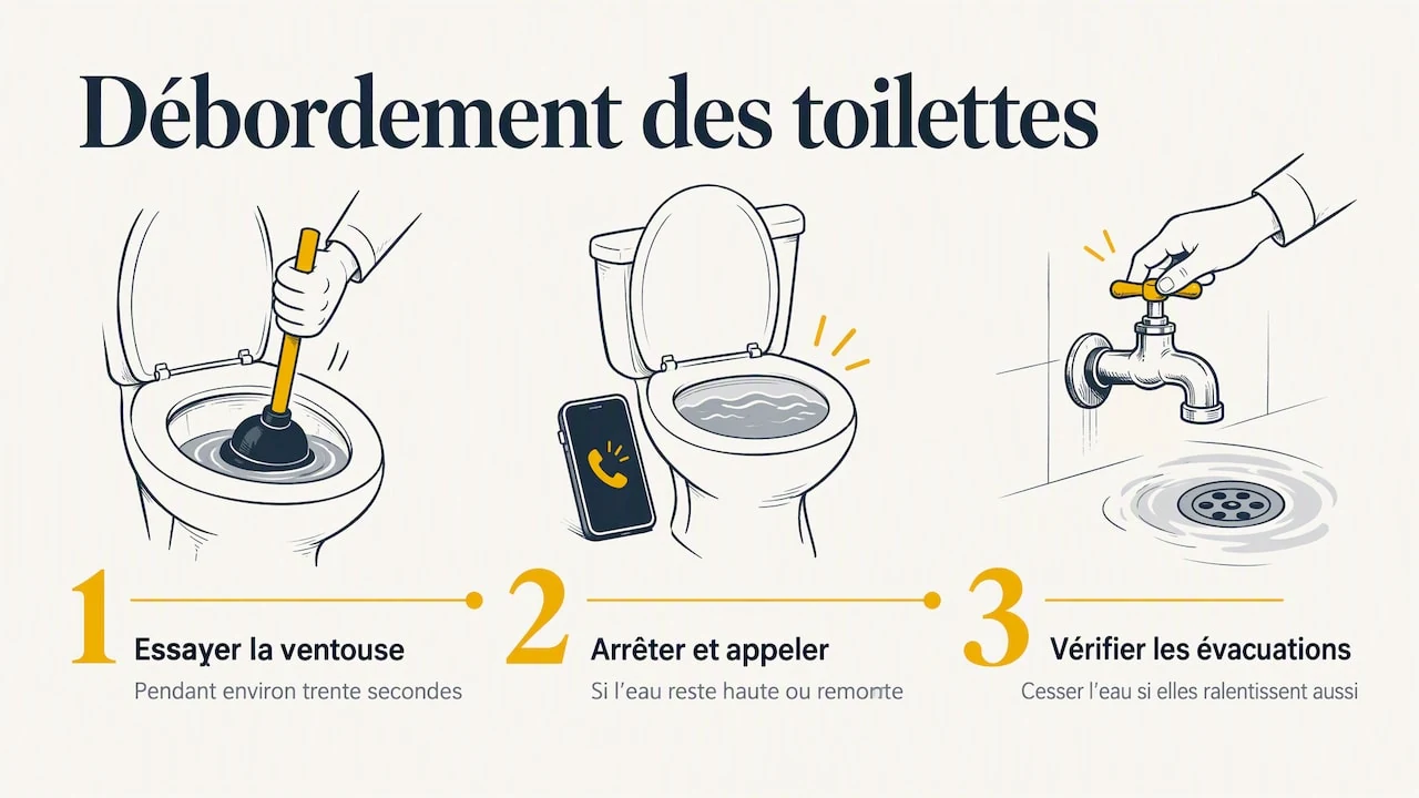 Un technicien examine le regard d’une fosse septique