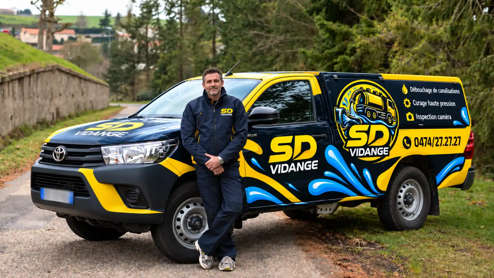 Camion SD Vidange pour le débouchage de canalisations en Belgique